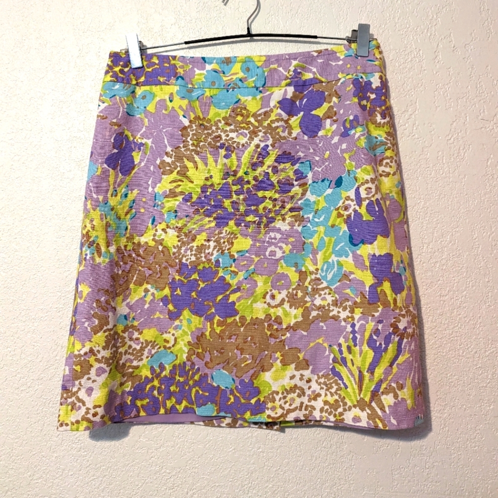 Talbots purple neon pencil skirt